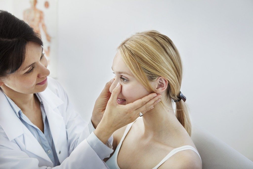 woman having a check up