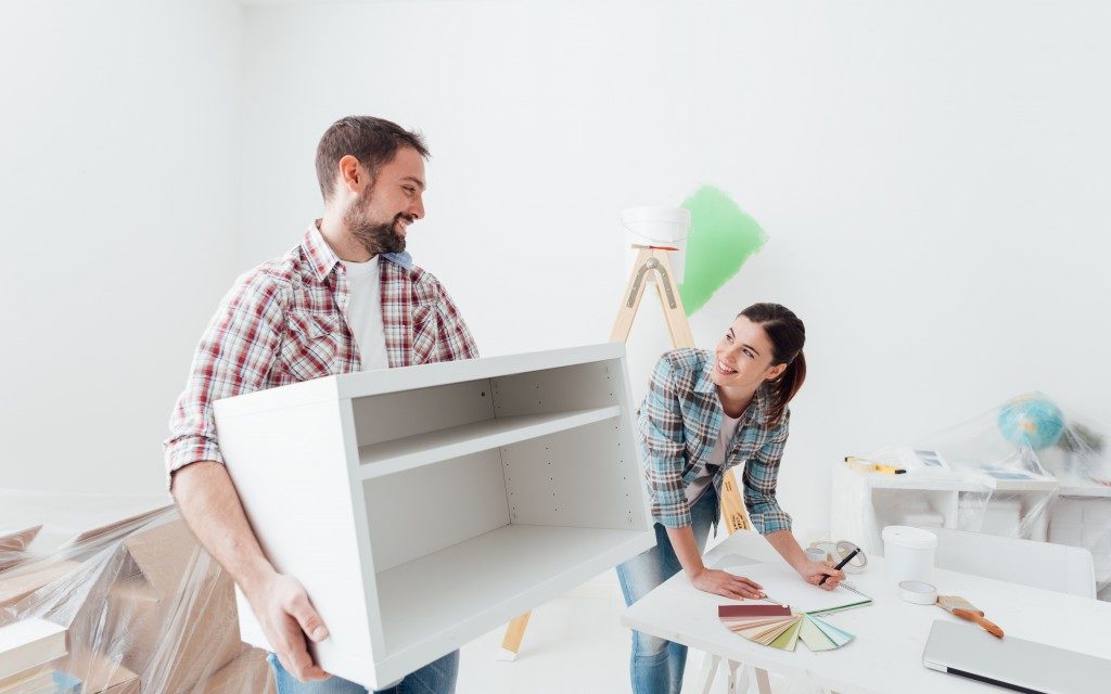 couple renovating their home