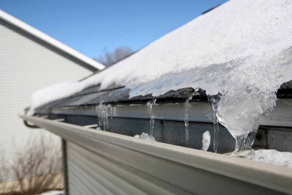 ice and a gutter